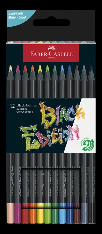 Faber-Castell Black Edition Colour Pencils 12