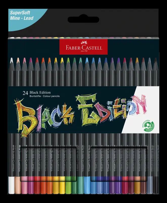 Faber-Castell Black Edition Colour Pencils 24