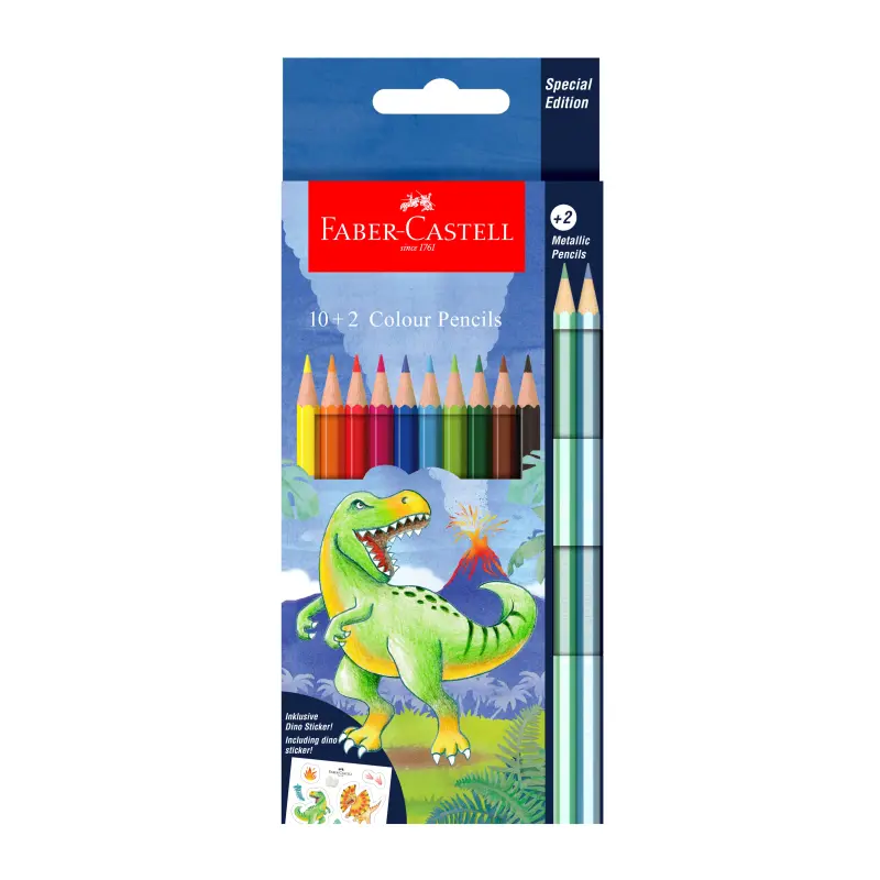 Faber-Castell Dino Edition Classic Colour Pencils 12