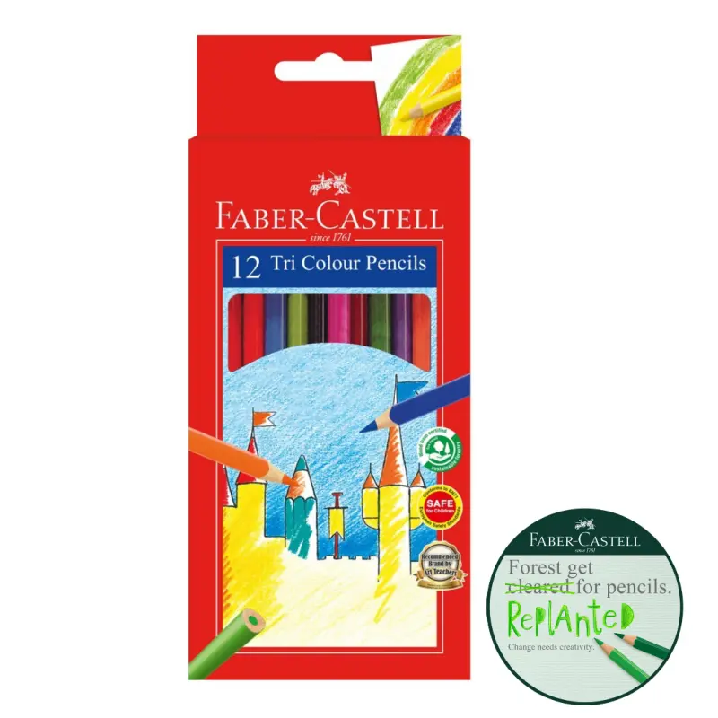 Faber-Castell Tri Colour Pencils 12L